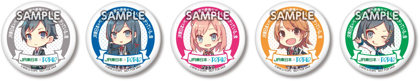 缶バッジのサンプル画像。