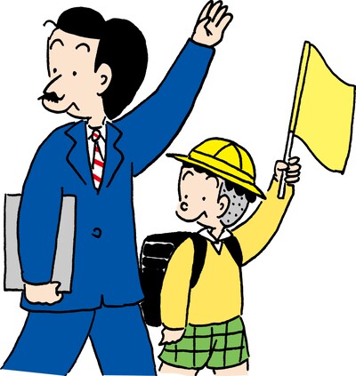 「コボちゃん×おとぼけコラボ特製記念図書カード」に使用されるイラスト。