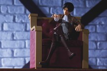 「進撃の巨人」をモチーフとした「リヴァイ兵長ポップコーンバケツ～休息の紅茶フレーバー～」。 (c)諫山創・講談社/「進撃の巨人」The Final Season 製作委員会