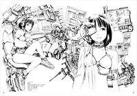 「吉富昭仁 キャラクタースケッチ 10Years」より「メカと少女（YouTube）」。