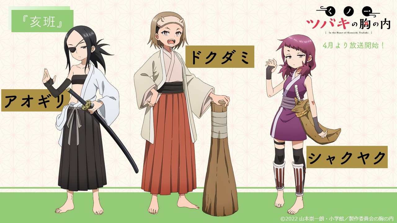 亥班のキャラクター設定画。