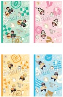 竈門炭治郎、竈門禰豆子、我妻善逸、嘴平伊之助の「オリジナルポケット手帳」。