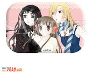 D賞のスクエア缶バッジ「フルーツバスケット」。