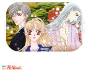 D賞のスクエア缶バッジ「幻影夢想」。