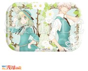 D賞のスクエア缶バッジ「リーゼロッテと魔女の森」。