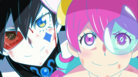 劇中アニメ「運命戦線リデルライト」の場面カット。