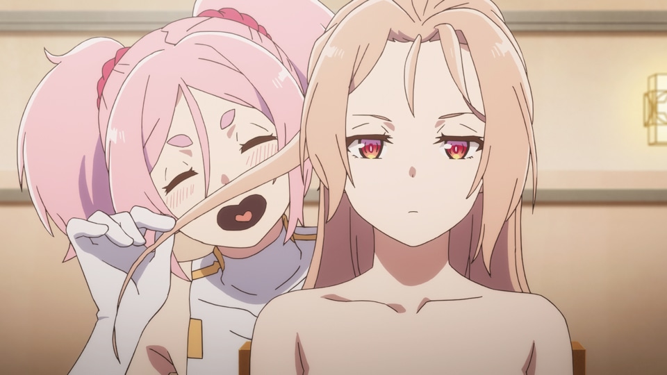 アニメ「処刑少女の生きる道」モモのキャラクターPVより。 (c)佐藤真登・SB クリエイティブ/処刑少女製作委員会
