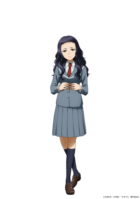 海堂杏里（CV：上田麗奈）。エスペリオンのメインスポンサー・海堂電機の社長令嬢。ユースの練習をピッチ脇で見るほどのサッカー好きで、監督になることを目標にしている。ユースチームの監督である福田のことを尊敬してやまないが、直接会うと緊張して上手く話ができない。 (c)小林有吾・小学館／「アオアシ」製作委員会