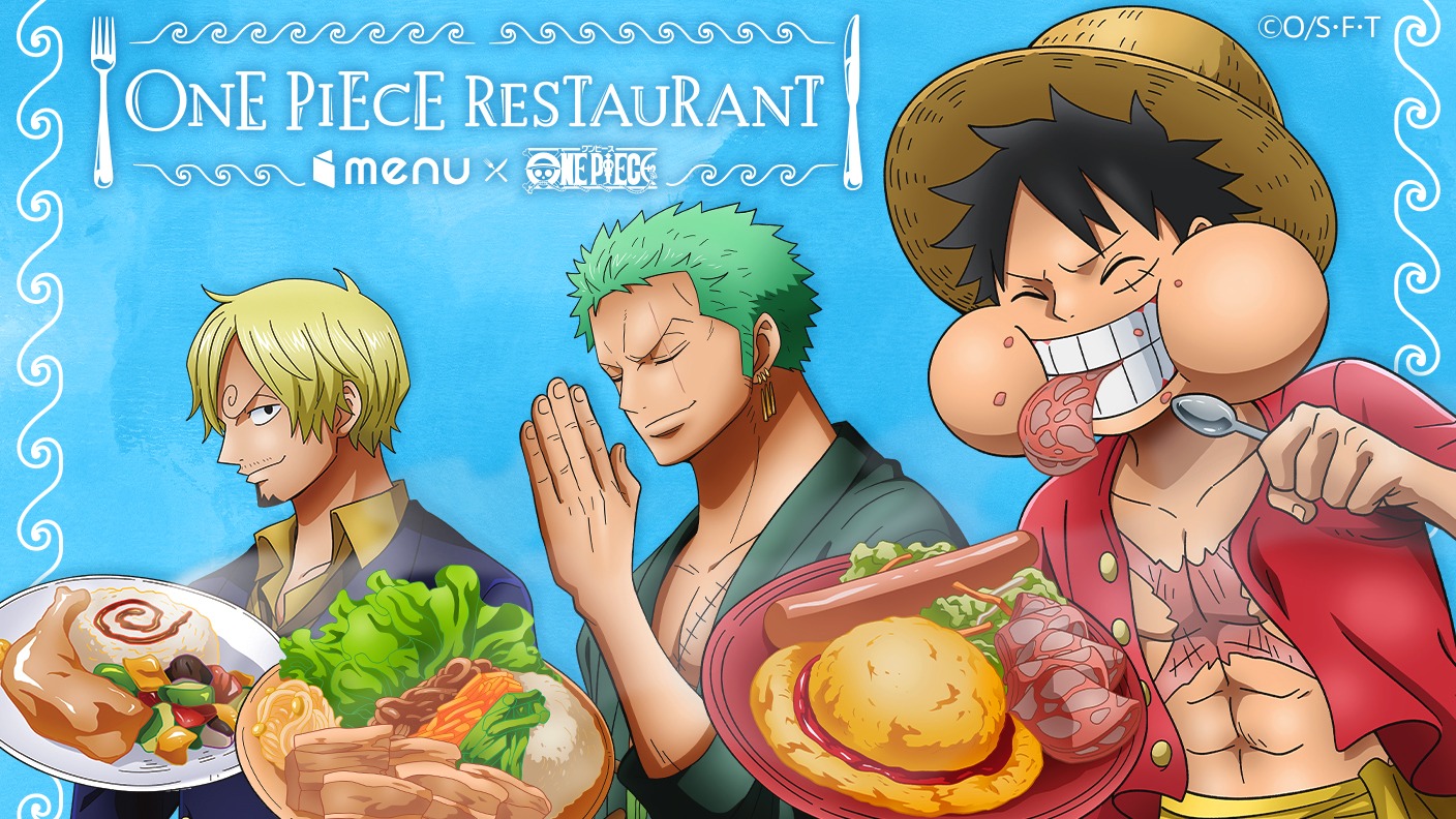 「ONE PIECE」とmenuのコラボビジュアル。
