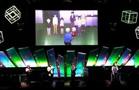 生アフレコの様子。