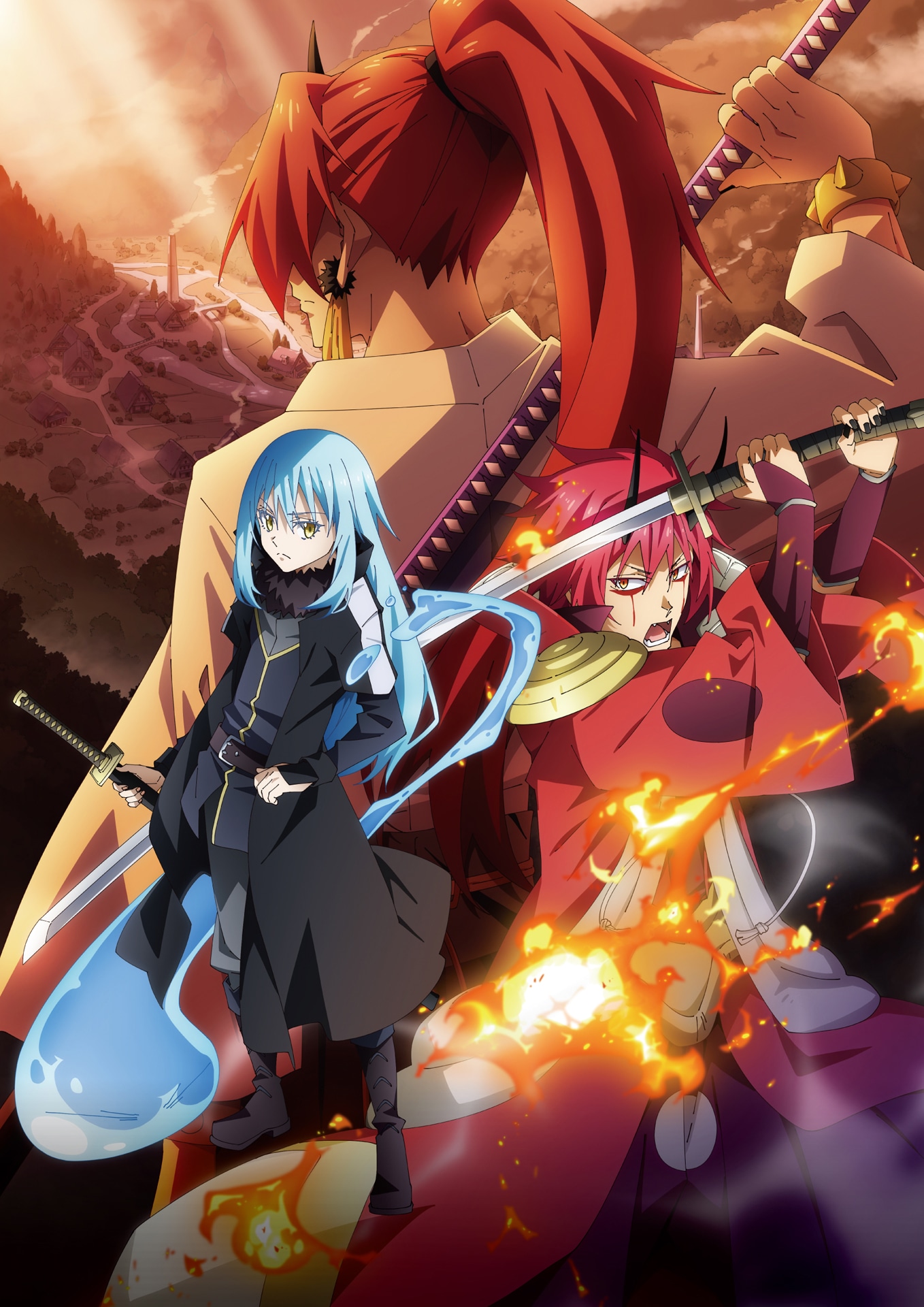 「劇場版 転生したらスライムだった件 紅蓮の絆編」キービジュアル第1弾 (c)川上泰樹・伏瀬・講談社／転スラ製作委員会