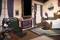 「ディズニー ツイステッドワンダーランド展｜ヴィランズから生まれた世界」より、オンボロ寮。