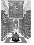 「ふしぎな図書館と魔王グライモン」イラスト