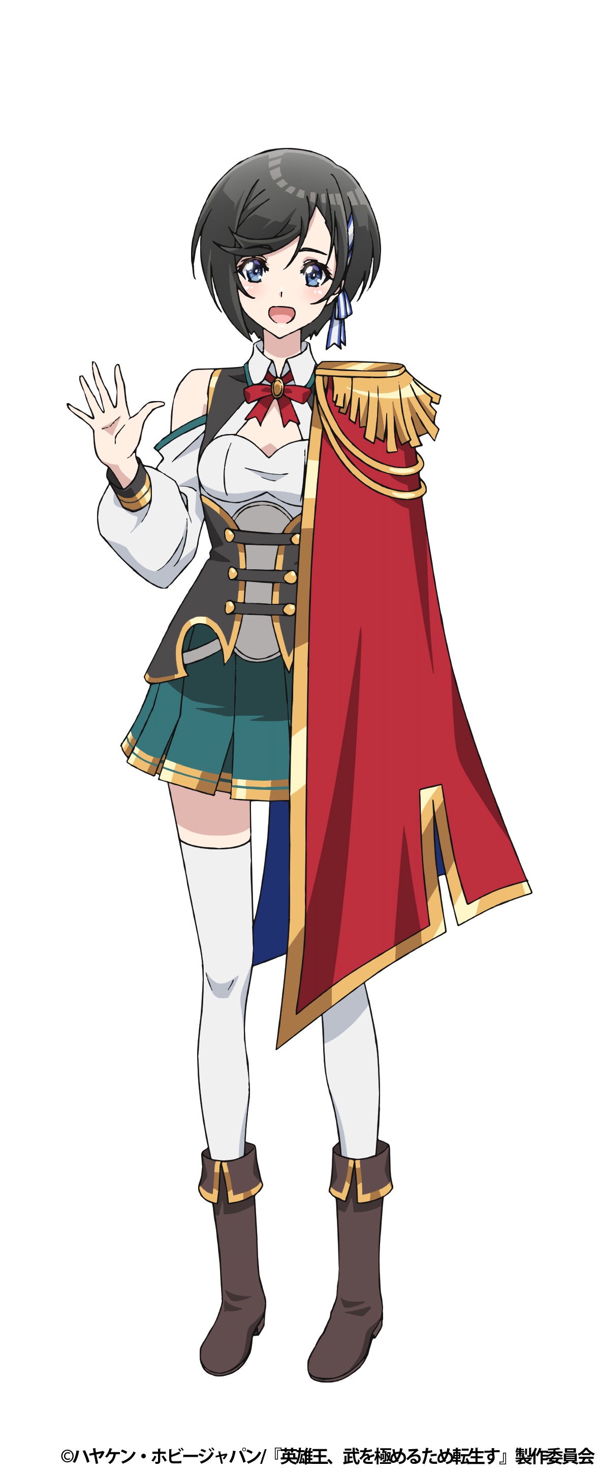 ラフィニア・ビルフォード（CV：加隈亜衣）
イングリスの従姉妹で幼馴染の侯爵家令嬢。光の矢を放つ魔印武具を操る次世代の騎士候補。いつも一緒にいる大好きなクリスと共に王立騎士アカデミーを目指す。まっすぐな心を持ち、明るく活発なムードメーカー的存在。聖騎士となる兄のラファエルを慕っており、クリスと結婚して欲しいと密かに応援している。