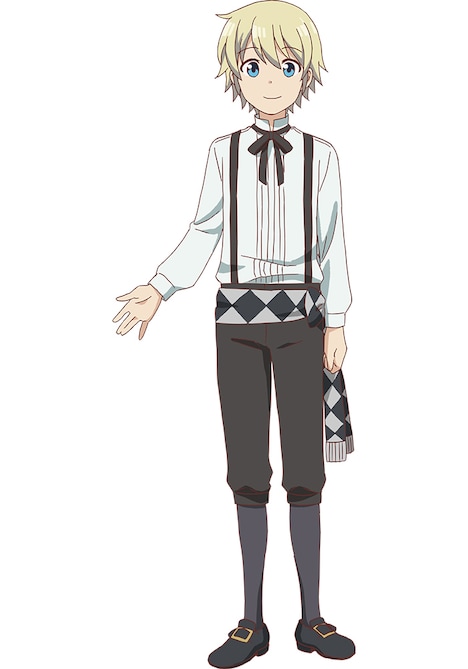 ファルマ・ド・メディシス(CV:豊崎愛生)。宮廷薬師の名家ド・メディシス家の次男。薬学研究者であった薬谷完治が転生した姿であり、前世の知
識と、この世界で得た能力で多くの人を救おうと奮闘する。帝
国勅許の異世界薬局を開業し、店主となる。