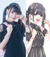 左から齊藤なぎさ扮するゆあ、ゆあのイラスト。