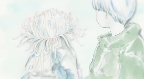 映画「やがて海へと届く」アニメーションパートのイラスト。