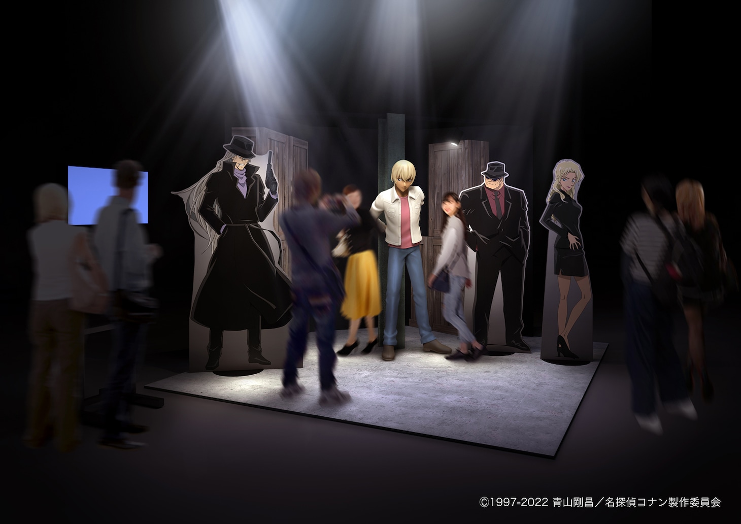 会場内の劇場版「名探偵コナン 純黒の悪夢」コーナーのイメージ。