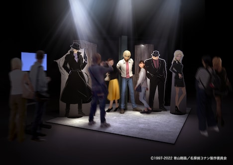 会場内の劇場版「名探偵コナン 純黒の悪夢」コーナーのイメージ。