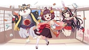 TVアニメ「じゃんたま PONG☆」キービジュアル(ロゴなし)