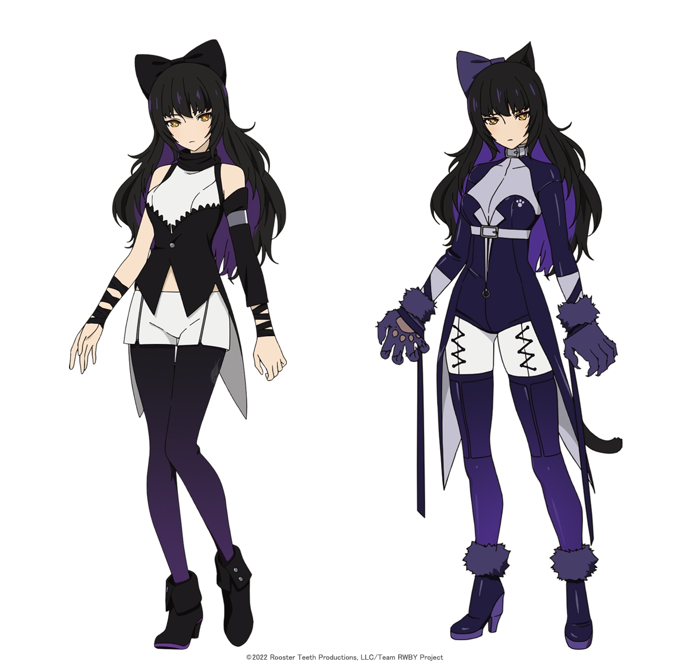 ブレイク・ベラドンナ（CV：嶋村侑）
読書が好きな謎めいた少女。実は獣人・ファウナスであり元「ホワイト・ファング」メンバーという過去を持つが、アカデミーではその事実をひた隠しにしている。口数も少なくクールな印象だが、チームメイトとの共同生活を送るうちに少女らしい姿を見せるようになる。使用武器は剣、小剣、鎌に自在に変化する「ガムボール・シュラウド」。分身のセンブランスを持つ。