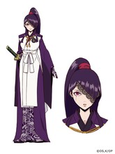 宇佐美黒子（CV：日笠陽子）
黒髪ポニーテールと右目に走る刀傷が目を引く「上杉武士団」の軍師。戦術・戦略ともに優れた女傑で、ときには戦場に立つこともあり、仲間を守るためのみに鬼鉄刀を使う 。ストレス発散の方法は、散財。