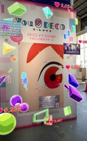 バンダイナムコグループブースで楽しめるARのイメージ。