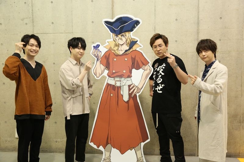 左から佐藤元、小林裕介、鈴木崚汰、河西健吾。