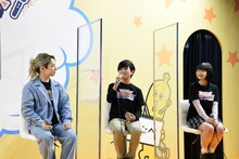 左からランズベリー・アーサー、熊谷俊輝、福島香々。