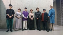 「王様ランキング」ステージ登壇者。左から櫻井孝宏、佐藤利奈、梶裕貴、日向未南、村瀬歩、山下大輝、江口拓也。