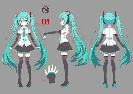 初音ミクの設定画。
