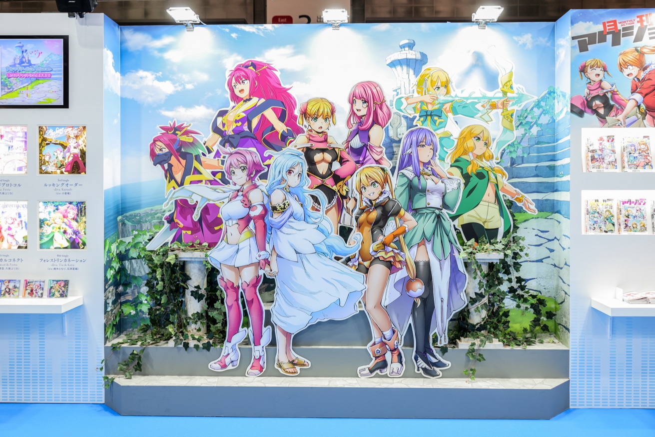 「AnimeJapan2022」で展開された「アルマギア -Project-」ブースの様子。