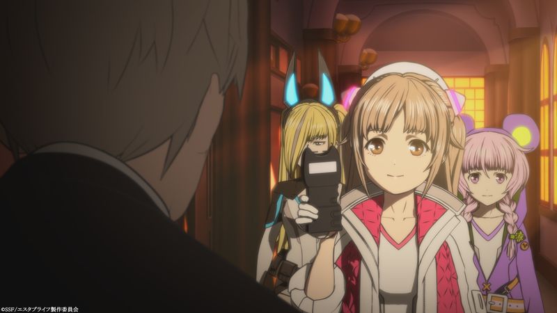 TVアニメ「エスタブライフ グレイトエスケープ」第1話「学業から逃げられない」より。