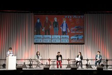 左から伊瀬結陸、福山潤、堂島颯人、吉野裕行、諏訪部順一。