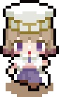 ドットで描かれたアリシア。