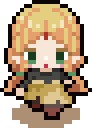 ドットで描かれたエルフ。