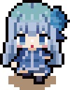 ドットで描かれたメイベル。