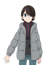 斉藤恵那（CV：高橋李依）。横浜のペットサロンでトリマーとして働く。愛犬のちくわは実家にいるので、休日になると山梨に帰り散歩やドライブに連れていっている。 (c)あfろ・芳文社／野外活動委員会