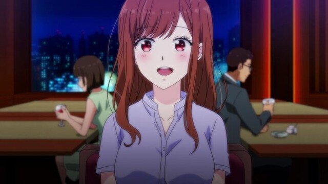 TVアニメ「3秒後、野獣。～合コンで隅にいた彼は肉食でした」第1話の先行カット。