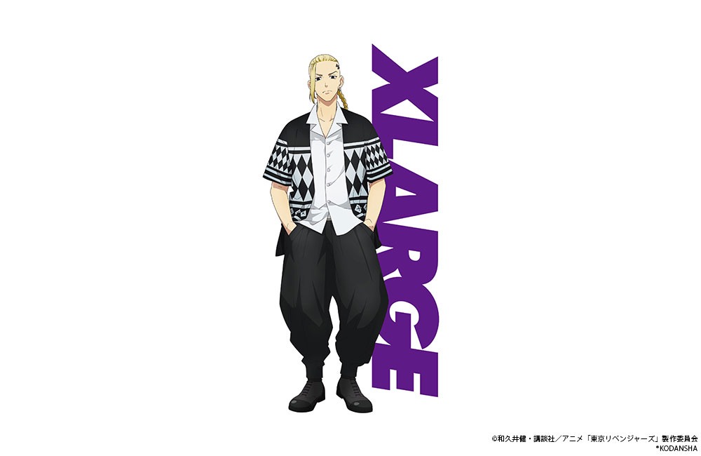 「XLARGE TOKYO REVENGERS DORAKEN SS TEE」のイラスト。