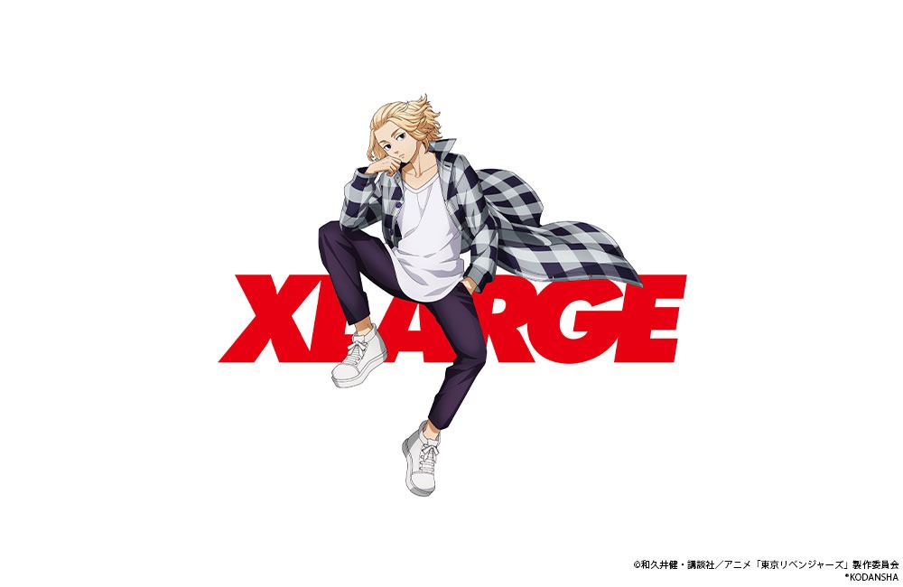 「XLARGE TOKYO REVENGERS MIKEY SS TEE」のイラスト。