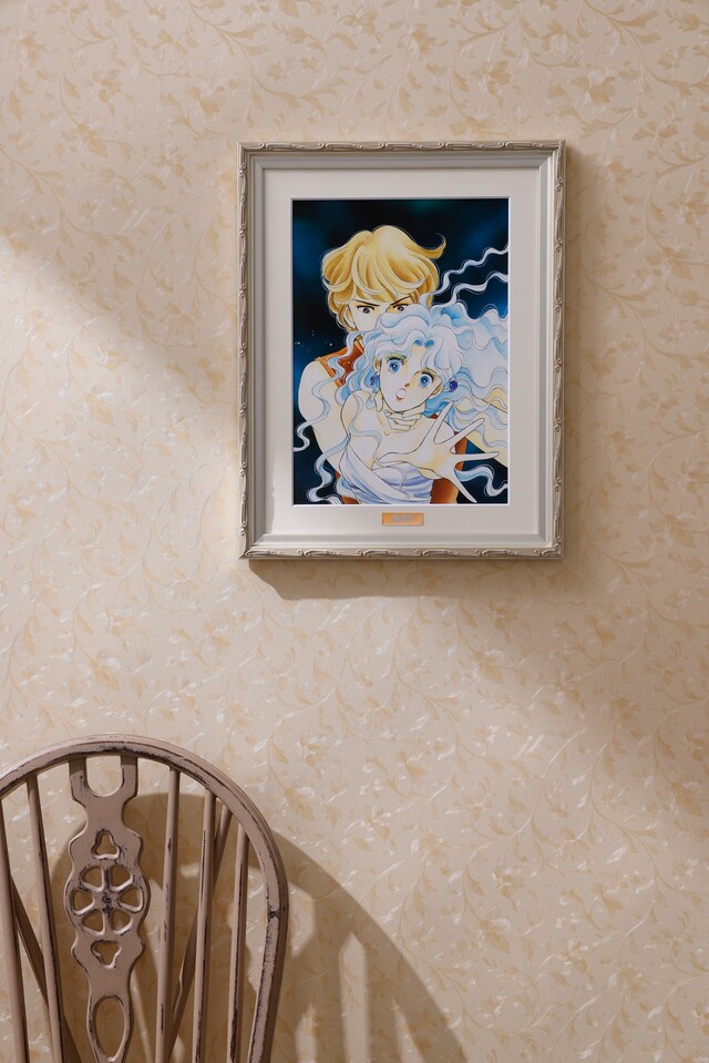 「蒼の封印」の直筆サイン入り複製原画の「蒼子＆彬」。画像はサインが入る前の商品見本。