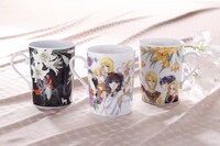「オールキャラクターマグカップ」。左からアニマル、ヒロイン、ヒーロー。