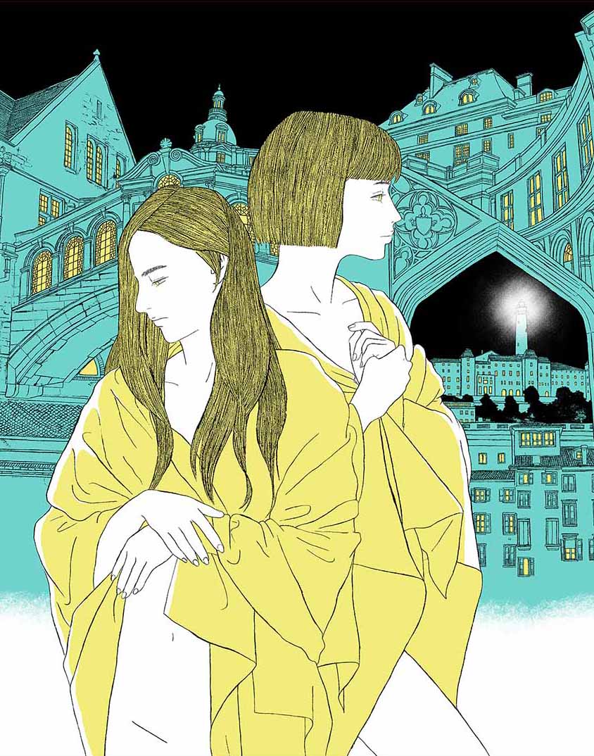 森泉岳土「Double」。キャンバスにジクレープリントした作品として、3部限定で販売。