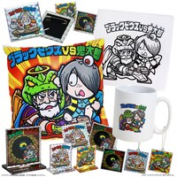 「ゲゲゲの鬼太郎」と「ビックリマン」コラボグッズ。