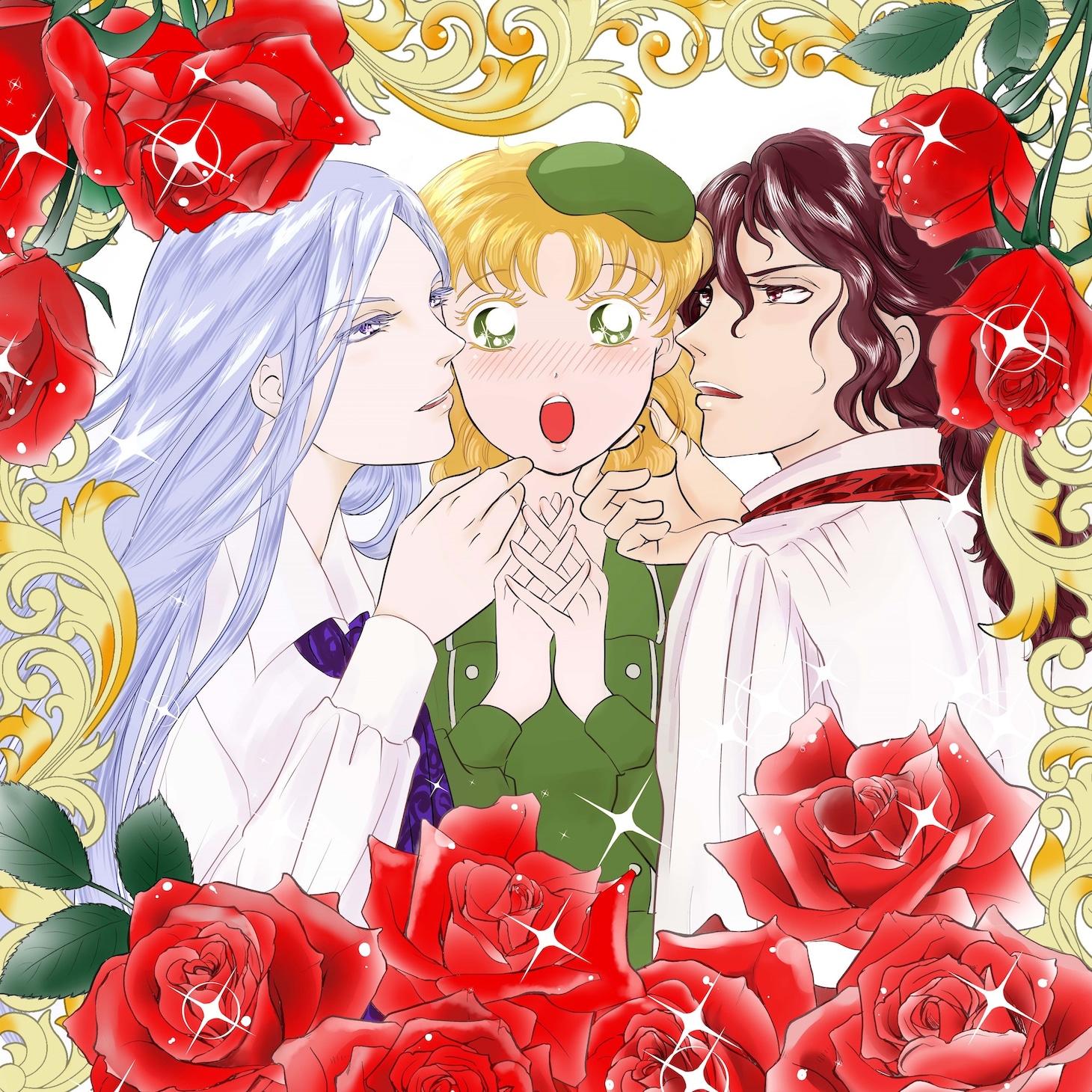 「アラフィフ転生～少女漫画の世界で『オモシレー女だな』と言われ求婚されまくりました。」イラスト