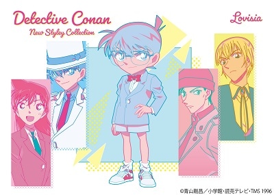 「名探偵コナン」とコスメブランド「ラヴィジア」コラボアイテムのイメージビジュアル。