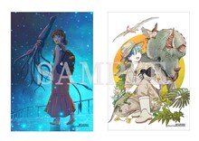 木下いたるが深海生物、椙下聖海が恐竜を描き下ろした両面ポストカード。