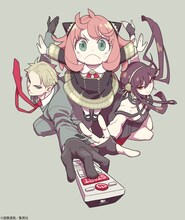 TVアニメ「SPY×FAMILY」遠藤達哉描き下ろしの“初回放送お祝いイラスト”。