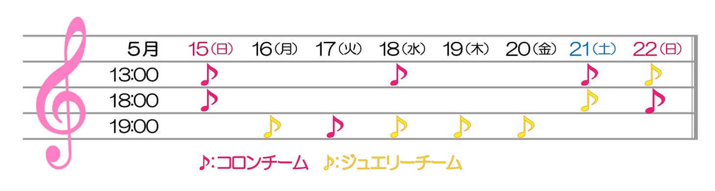 「≠ME ACT LIVE『おジャ魔女どれみドッカ～ン！』」第1部タイムテーブル